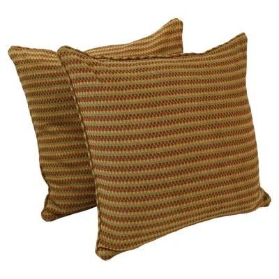 Blazing Needles Veranda Chenille Throw Pillow In Autumn Gingham