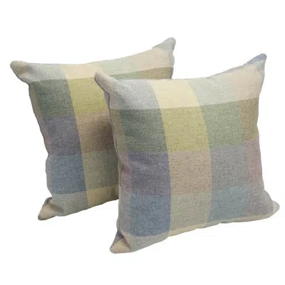 Blazing Needles Vintage Throw Pillow In Vintage Plaid