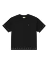 Bldg4 Faux Pearl-embellished T-shirt In Black