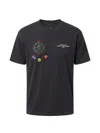 Bldg4 Flower-embroidered T-shirt In Black