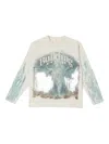 Bldg4 Graphic Print Long-sleeve T-shirt In Neutral