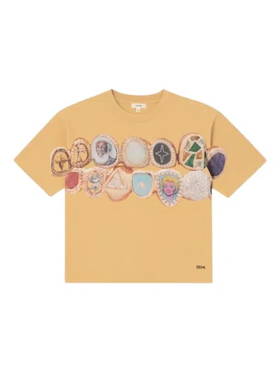 Bldg4 Grill-graphic Short-sleeve T-shirt In Yellow