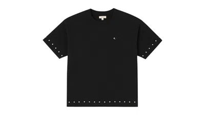 Pre-owned Bldg4 Men's  Polished Short Sleeve Knit T-shirt In Black
