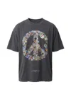 Bldg4 Peace-print T-shirt In Gray