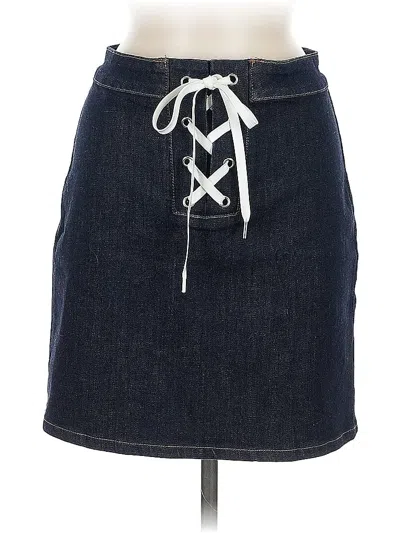 Pre-owned Bldwn Denim Skirt In Blue