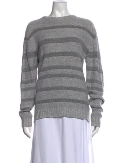 Pre-owned Bldwn Linen Striped Sweater In Grey