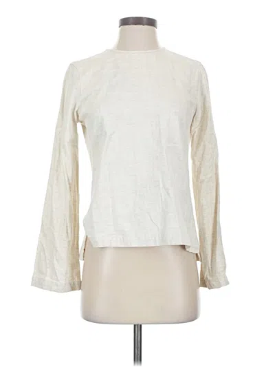 Pre-owned Bldwn Long Sleeve Top Ivory Mock Neckline Tops