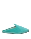 Blecs Woman Mules & Clogs Turquoise Size 7 Textile Fibers In Blue