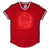 Bleeker & Mercer Men's Embossment Varsity T-shirt In Money/red In Red