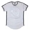Bleeker & Mercer Men's Embossment Varsity T-shirt In Money/white In Grey