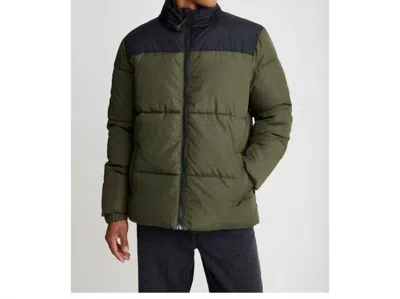 Blend Bhelwin Colorblock Jacket In Forest Night In Green