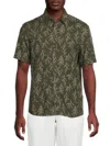 Blend Men's Ace Leaf-print Viscose Shirt