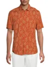 Blend Men's Ace Leaf-print Viscose Shirt