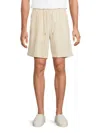 Blend Men's Miles Striped Cotton Shorts In Brown