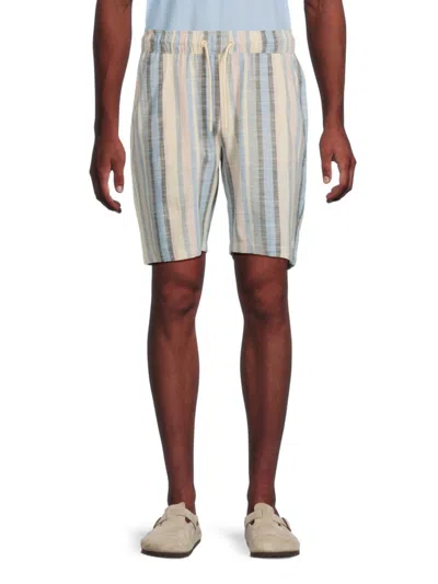 Blend Men's Morgan Striped Cotton Shorts In Multi