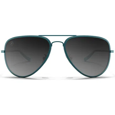 Blenders Eyewear 58mm A-series Polarized Aviator Sunglasses In Black