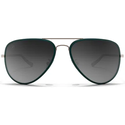 Blenders Eyewear 58mm A-series Polarized Aviator Sunglasses In Black