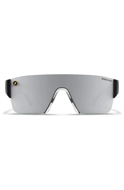 Blenders Eyewear Kingpin 99mm Polarized Shield Sunglasses In Gray
