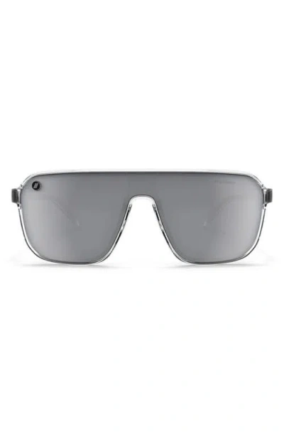 Blenders Eyewear Meister X2 133mm Polarized Flat Top Sunglasses In Gray