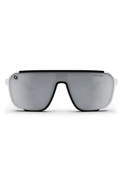 Blenders Eyewear Meister X2 99mm Polarized Flat Top Sunglasses In Gray