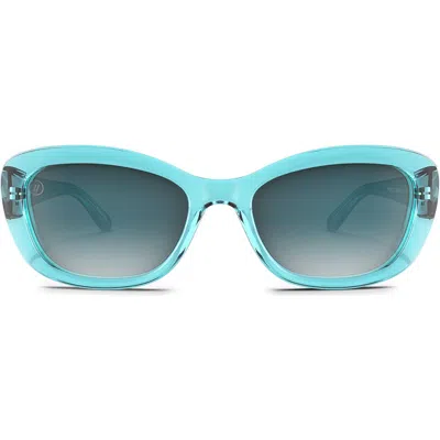 Blenders Eyewear Olivia 54mm Polarized Cat Eye Sunglasses In Blue
