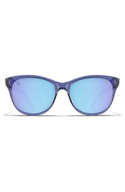 Blenders Eyewear Palmy 54mm Polarized Round Sunglasses In Blue