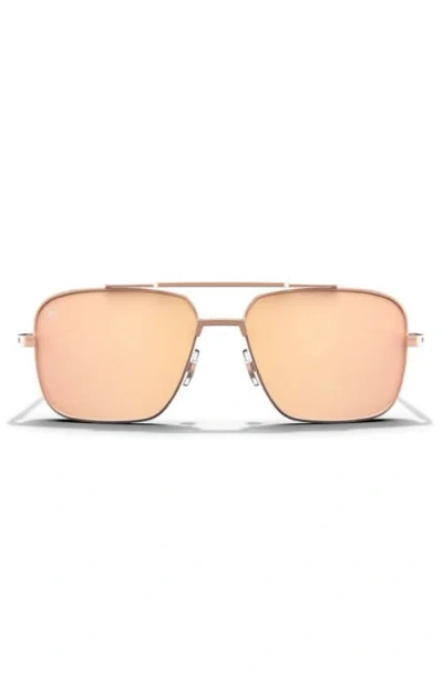Blenders Eyewear Phoenix 56mm Polarized Aviator Sunglasses In Pink