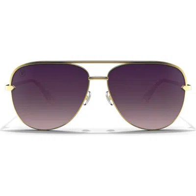 Blenders Eyewear Shadow 60mm Polarized Gradient Aviator Sunglasses In Pink