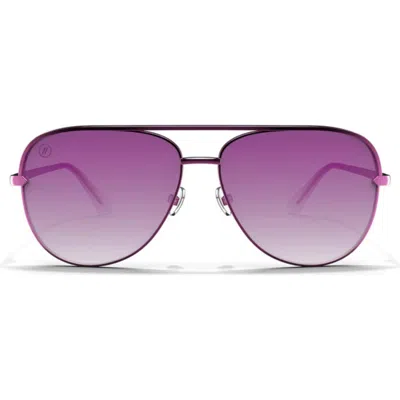 Blenders Eyewear Shadow 60mm Polarized Gradient Aviator Sunglasses In Purple