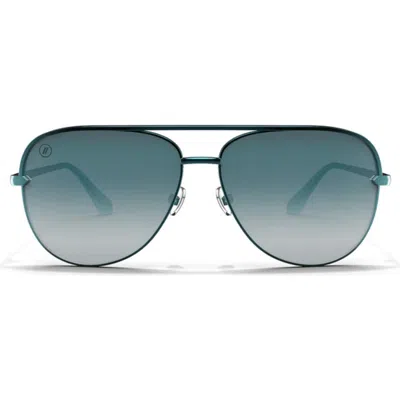 Blenders Eyewear Shadow 60mm Polarized Gradient Aviator Sunglasses In Blue