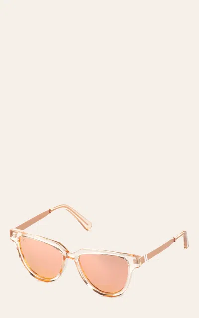 Blenders Eyewear Sundance Hit Crystal Gold & Champagne Polarized Sunglasses In Orange