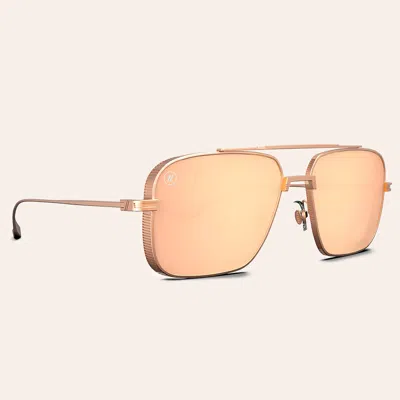 Blenders Phoenix Matte Champagne & Champagne Mirror Polarized Sunglasses In Pink