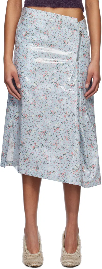 Bless Blue Smlxl Rain Skirt Midi Skirt