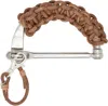 Bless Brown & Silver Nº43 Leather Handle Keychain