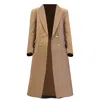 Bless By Bless Iiib Neutrals Double Breasted Blazer Trench Coat Tan Women In Brown