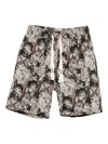 Bless Cat-print Shorts In Gray