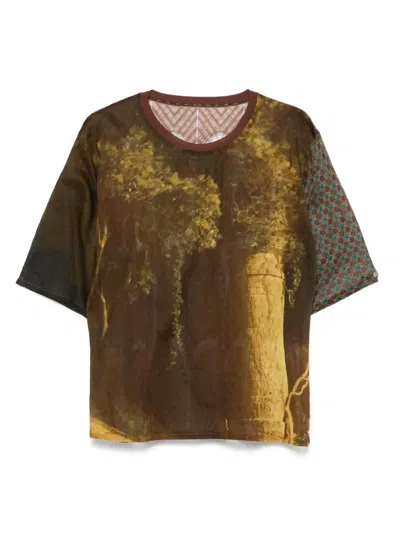 Bless Four-pieces T-shirt In Brown
