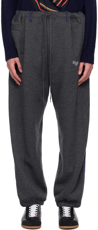 Bless Gray & Blue Overjogging Sweatpants In Greyblue