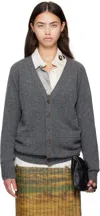 Bless Gray Pearlpad Cardigan In Multi