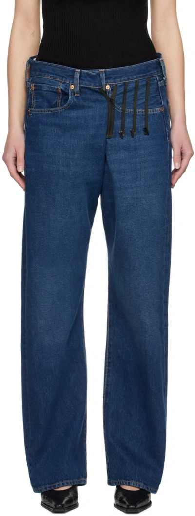 Bless Indigo Upcycled Jeans In Denimblue