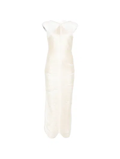 Bless Jade Fringed Halterneck Dress In Pink