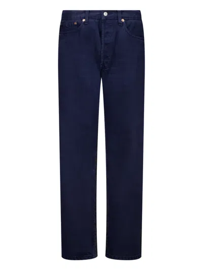 Bless Jeans Front Straight Trousers In Blue