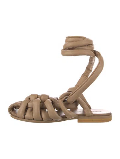 Pre-owned Bless Leather Sandals In Neutrals