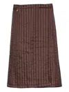 Bless Nº08 Monpe Midi Skirt In Purple
