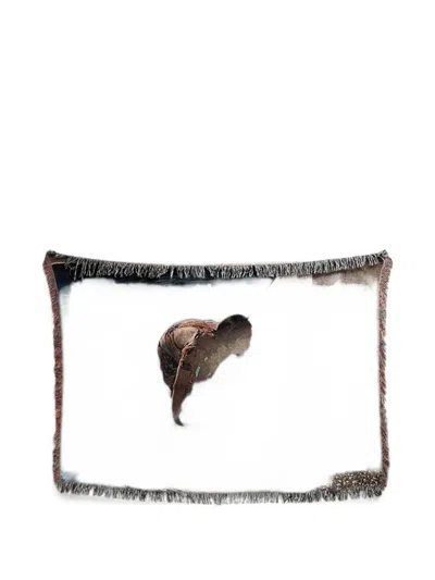 Bless Nº61 Post Diving Cotton Blanket In Brown