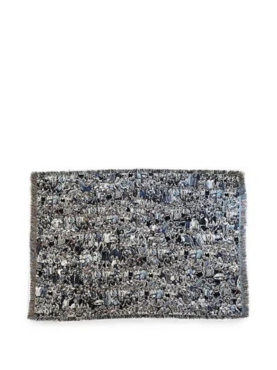 Bless Nº75 Raushfaces Cotton Blanket In 블랙