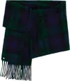 Bless Navy & Green Draps Scarf