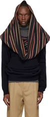 Bless Navy Nº78 Backfrontals Sweater In Navy Multi