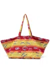 Bless Pattern-jacquard Tote Bag In Red