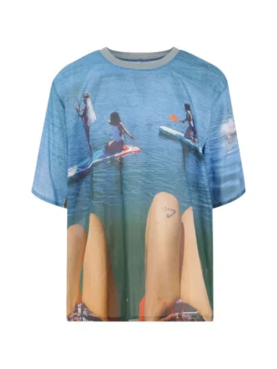 Bless Photographic-print Oversized T-shirt In Purple